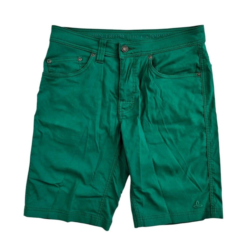 Prana (Mens 30) Brion‎ Shorts II Green Stretch Nylon Hiking Outdoors 11" Inseam